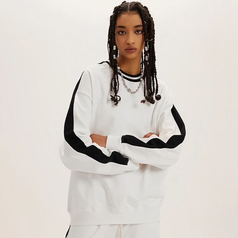 Y2K Graphic Tee – Rainbowtouches Mens Long T Shirt Unisex Vintage Stripe Overs – Edgy Streetwear for All Genders