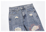 destroyed ripped jeans straight jean pants men biker jeans fashion zipper streetwear trousers hip hop pants joggers baggy jeans unique joggers style 3180