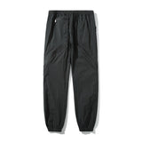 nylon deconstructed zipper up splicing cargo pant for mens black overalls streetwear function bilayer slim fit joggers pants unique joggers style 1380