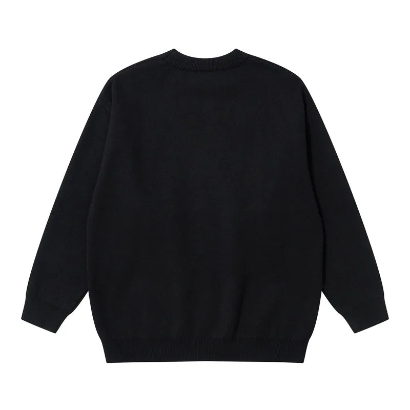 mens anime sweater knitted pullovers casual long sleeve loose o neck warm cotton harajuku sweaters new design jumpers knitwear - urban fashion pullover, trendy hip hop fashion hoodie, soft fleece-lined outerwear