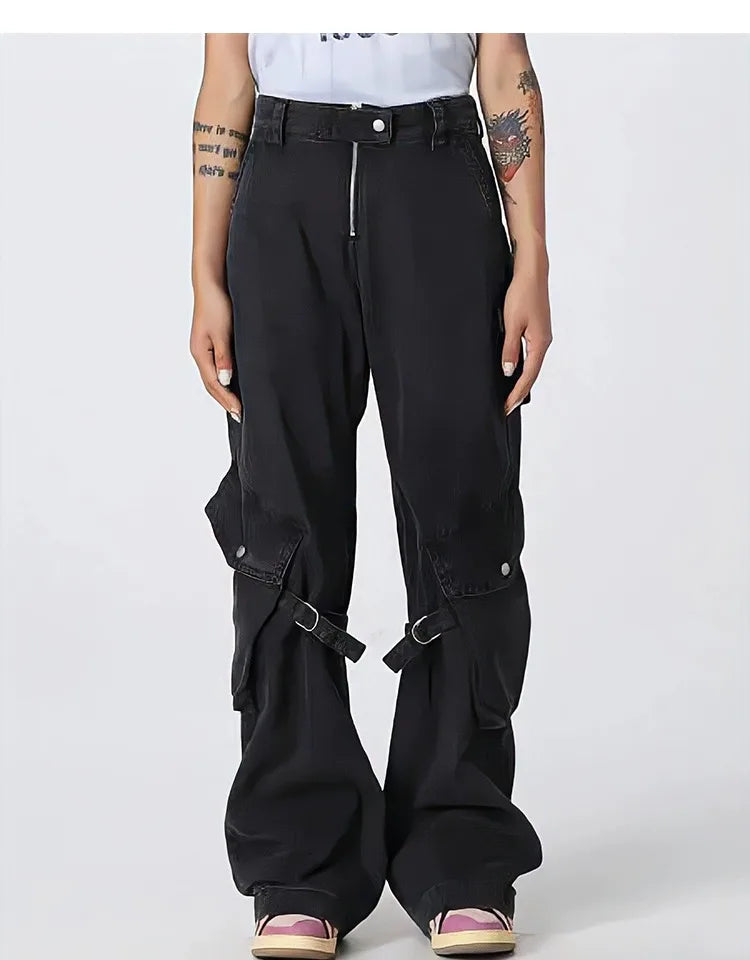 brand new anniversary zipper multi pocket fit straight pant jeans cotton denim pants comfort casual jeans size s m l xl u51 stacked flare jeans