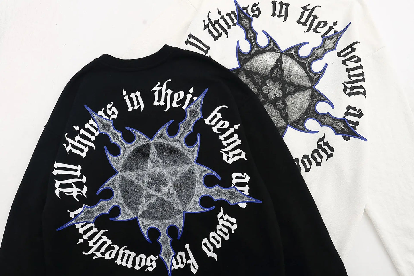 Gothic Oversized Tee – Rainbowtouches Mens High Street Long Shirts Casual T Shirt F – Edgy Streetwear for All Genders