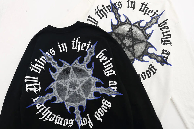 Gothic Oversized Tee – Rainbowtouches Mens High Street Long Shirts Casual T Shirt F – Edgy Streetwear for All Genders