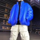 urban fashion featuring kanye 2023 new high quality fashion high street plastic 3d cotton coat black blue design – premium quality jacket for men