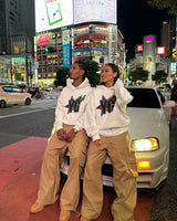 European And American Street Trendy Brand Retro Hoodies Men Y2K Letter