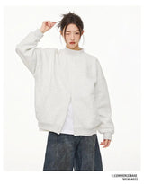 Stand Collar Half Zipper Pullover Casual Sweatshirt Men Women Streetwe