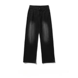 streetwear vintage y2k men s jeans black baggy trousers new wide leg denim pants hip hop harajuku distressed straight pants unique jeans style 770