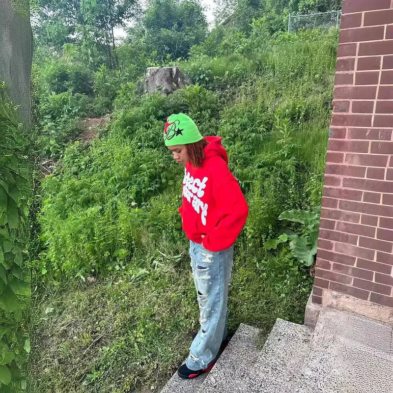 Y2k Pullover Print Pattern Long Sleeved Hoodie Hoodie Clothing Vintage Street Rap Trend Wear High Street