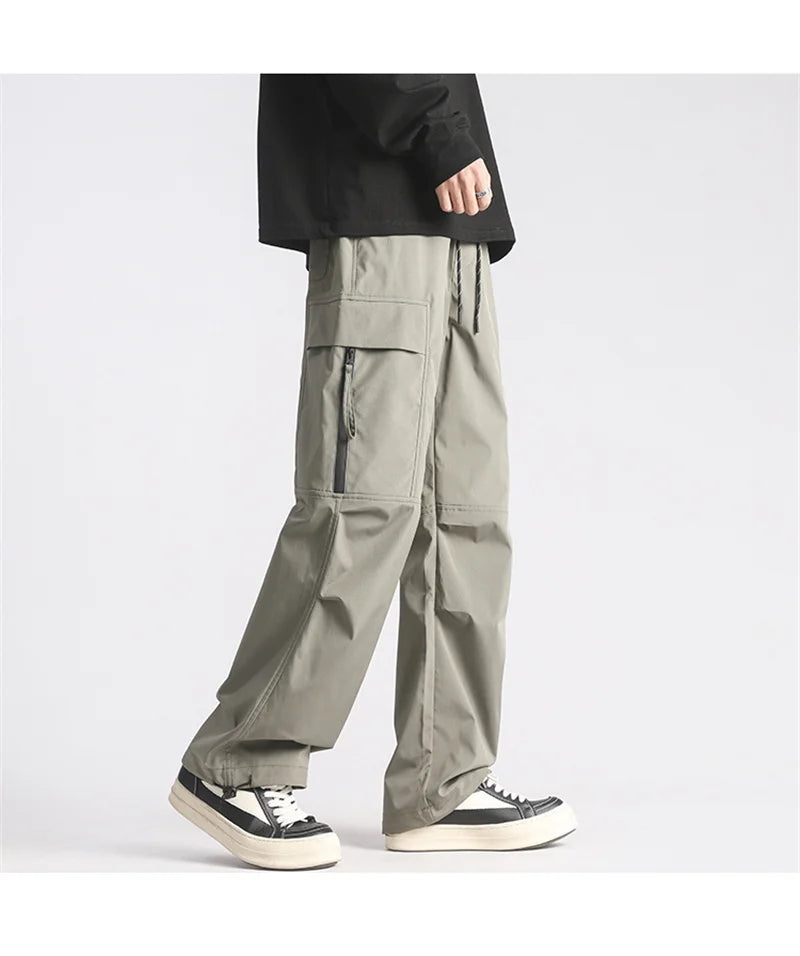 autumn mens cargo pants casual hip hop multi pocket trousers streetwear techwear sweatpants functional baggy pantalones hombre unique joggers style 214