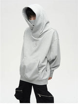 Autumn Ninja Streetwear Turtleneck Hoodies For Men Letter Embroidered Hip Hop Fashion Sweatshirts Y2K Vintage Fleece