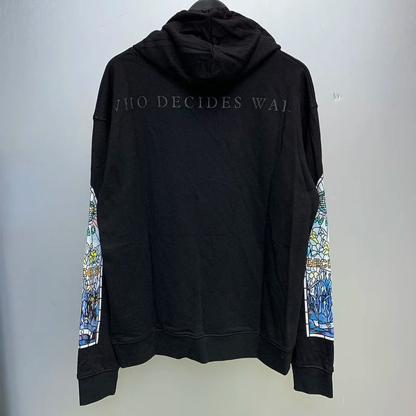 Black Who Decides War Hoodie Men Woman Good Quality Arch Illustration