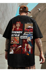 Gothic Vintage anime – Trendy Style Skateboard Boy Graphic Printed T Shirt For Men