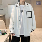 New Fashion Shirt Men's Long-sleeved 2023 Spring And Autumn Casual Loose Shirt Korean Style Comfortable Casual Top Boutique