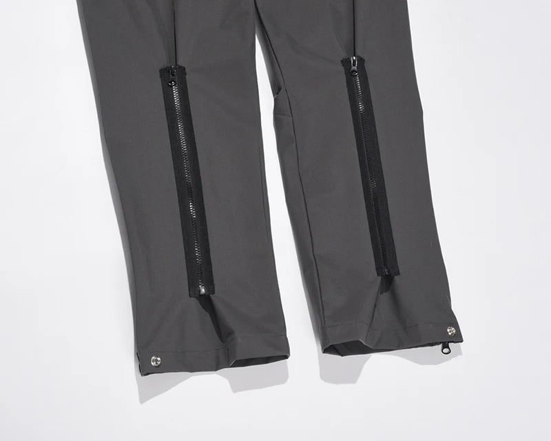 retro hip hop drawstring back zipper breathable casual trousers mens straight solid color vibe style oversized track pants unique default style 436