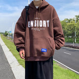 Spring Retro Letter Printed Hoodies Hombre 2024 New Personality Loose