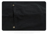 Washed and worn multi-pocket cargo jeans