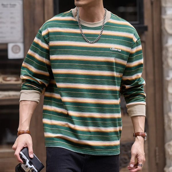 Gothic Melting smiley – Men Retro Fashion Streetwear Loose Casual Long Sleeve Plus S