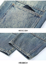 men streetwear fashion loose casual plus size denim harem jeans pant cityboy retro splice pocket cargo jeans trousers 40 38 unique cargo style 3206