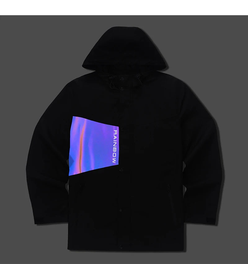 Graffiti high fashion parka quilted minimalist oversized