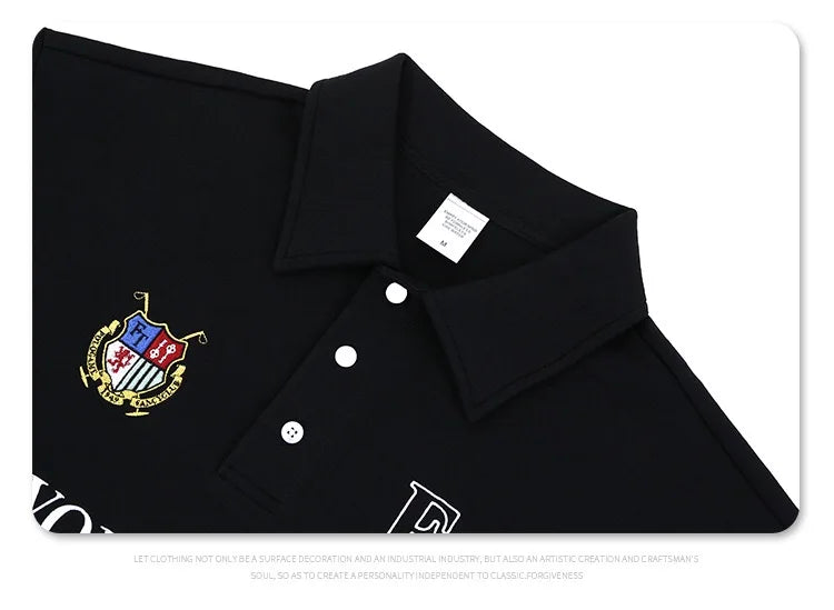 Polo shirt with lapel collar