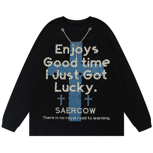 "Good Times" Unisex Men Women Streetwear Graphic Sweatshirt Daulet Apparel