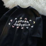 Y2k Vintage t-shirt – Harajuku Butterfly Flower Childlike Painting T Shirts Studen