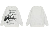 techwear flame knit sweater with structured oversized fit, ideal for cold streetwear layers, men’s streetwear clothing piece 
