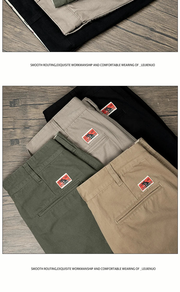 men business casual fashion pure cotton commute pants japanese streetwear amikaji fashion straight cargo pant trouser unique cargo style 2030