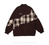 American Retro Jacket Mens Autumn Hong Kong Style Design Color Blocked