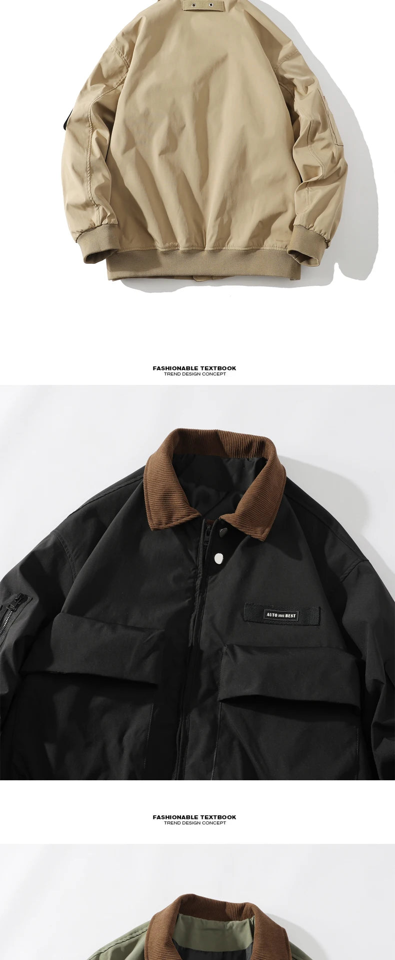 urban fashion featuring american style men loose pilot jacket multi pocket retro casual corduroy patchwork lapel jacket male outerwear workwear jacket design – premium quality jacket for men