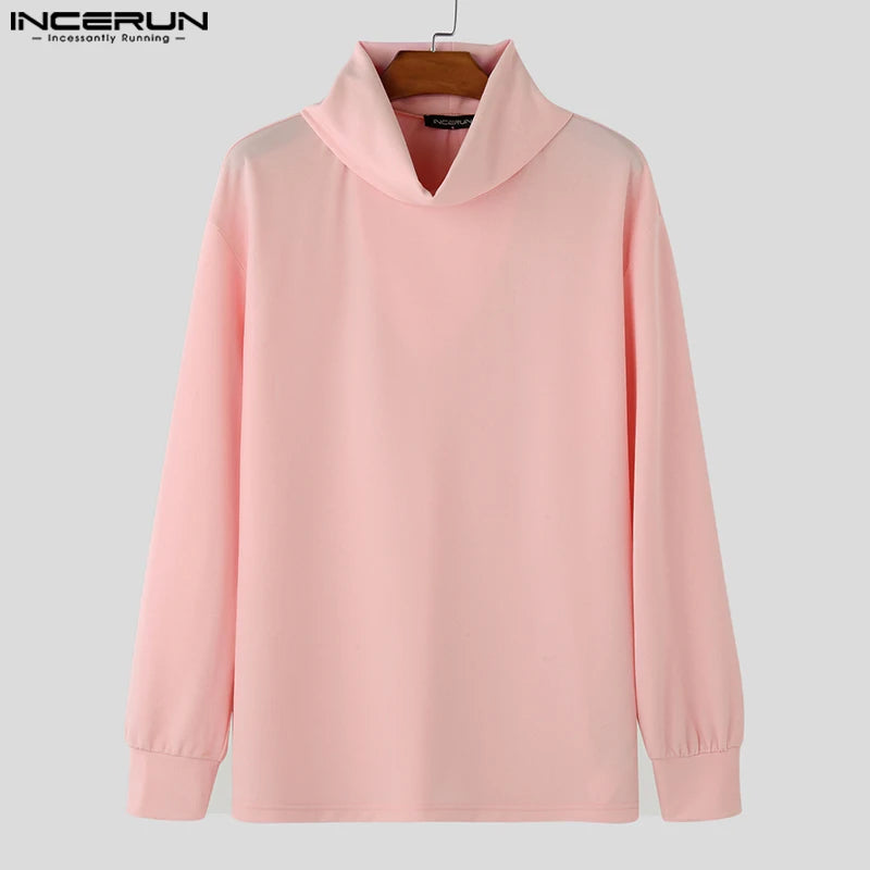 Fashion Casual Style Tops Incerun New Mens Pile Collar Design Hoodies