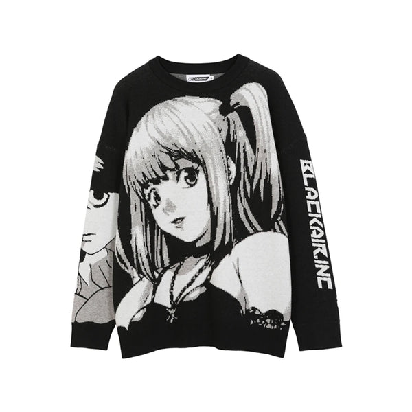 y2k fire graphic sweater, edgy streetwear for bold fashion-forward winter outfits, mens fashion layer for modern streetwear c