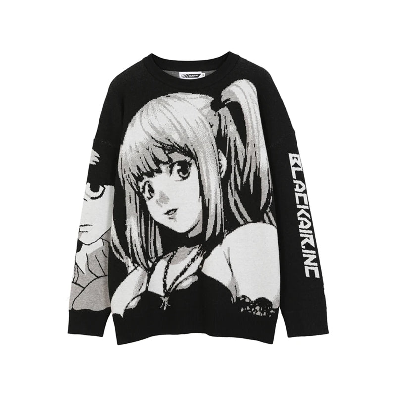 y2k fire graphic sweater, edgy streetwear for bold fashion-forward winter outfits, mens fashion layer for modern streetwear c