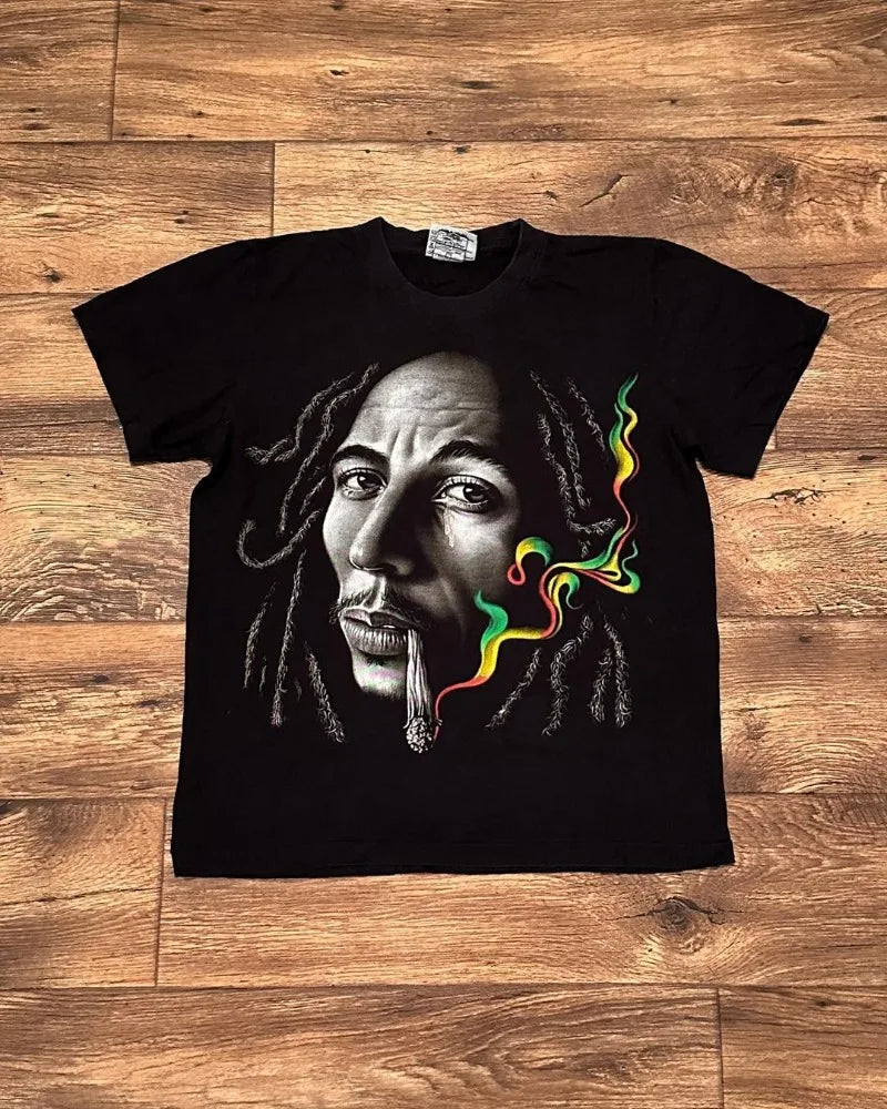 Y2k Aesthetic print tee – 2024 Y2K American High Street Fashion Brand Short Sleeved To