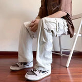 american retro straight leg cargo pants mens baggy casual outdoor gym trousers autumn thin tactical quick dry pantalones hombre baggy cargo bottoms