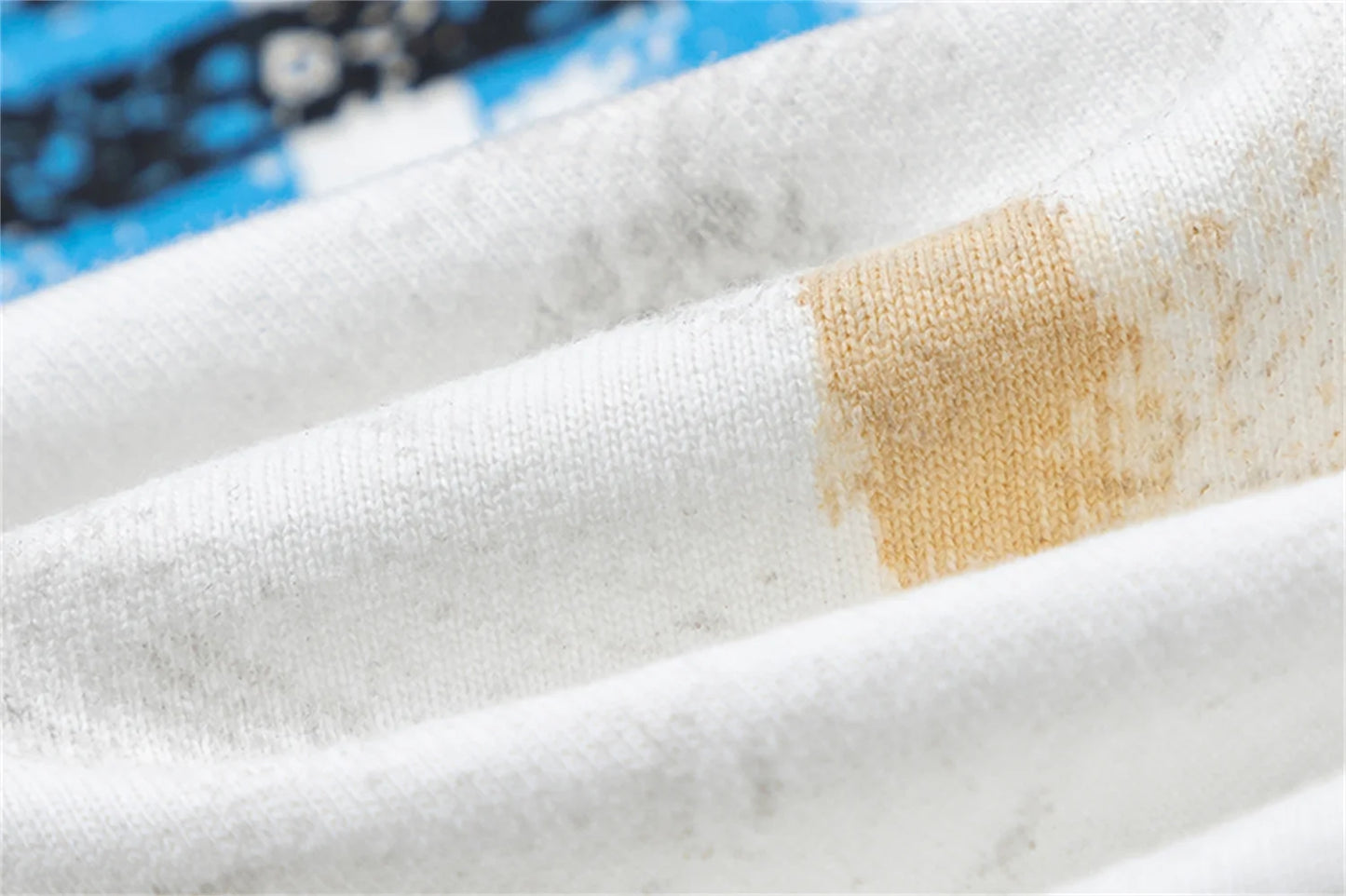sssaint Louis Vintage Dirty Worn Distressed Cross Print High-Street Graffiti Long Sleeve T Shirt Pullover Summer