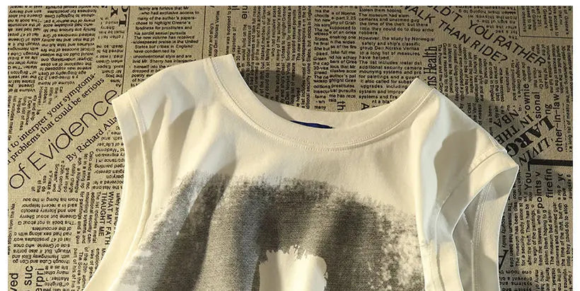 Harajuku Graphic tee – Pure Cotton American Retro Trend Fashion Niche Cross Print L