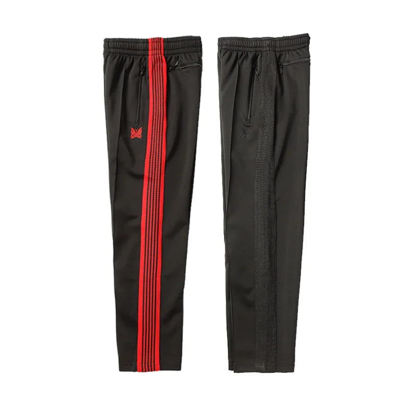 sea blue casual pants men woman loose comfortable side edge weaving stripe embroidery drawstring joggers sweatpants unique joggers style 5292