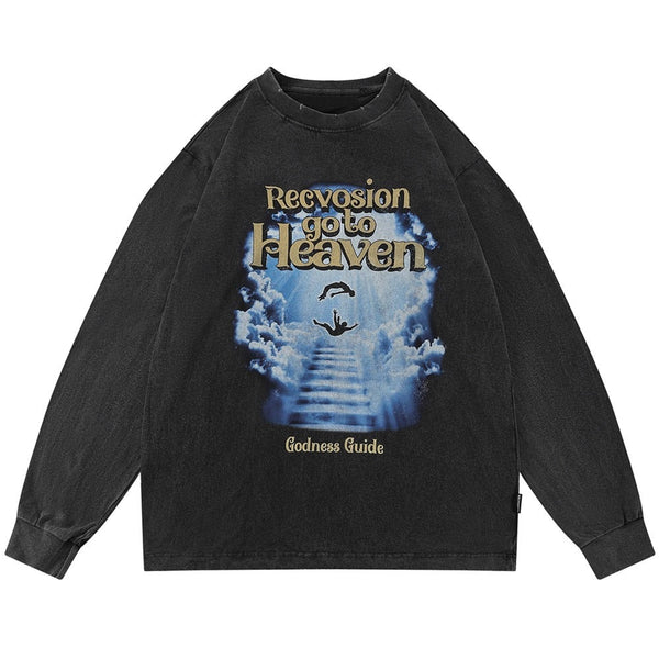 "Heaven" Unisex Men Women Streetwear Graphic Sweatshirt Daulet Apparel