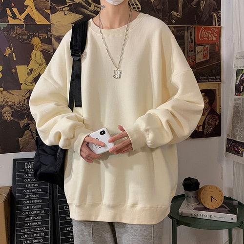 "Solid Colour" Graphic Unisex Streetwear Vintage Women Men Y2K Sweatshirt