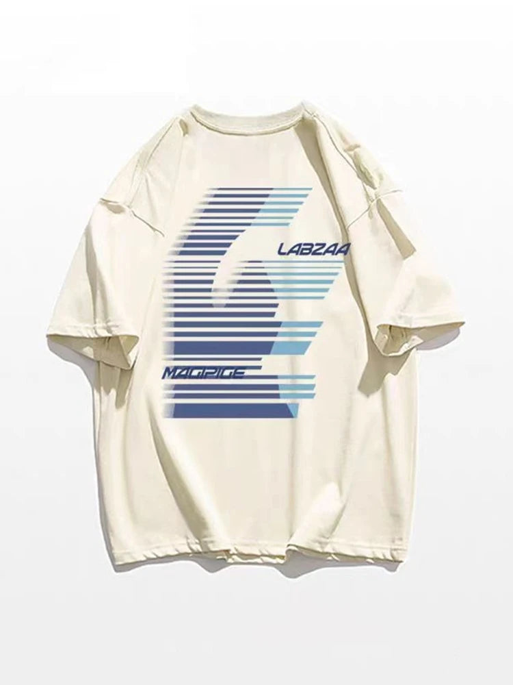 Y2k Chrome print – Summer Creative Letter Printed T Shirts For Men High Street