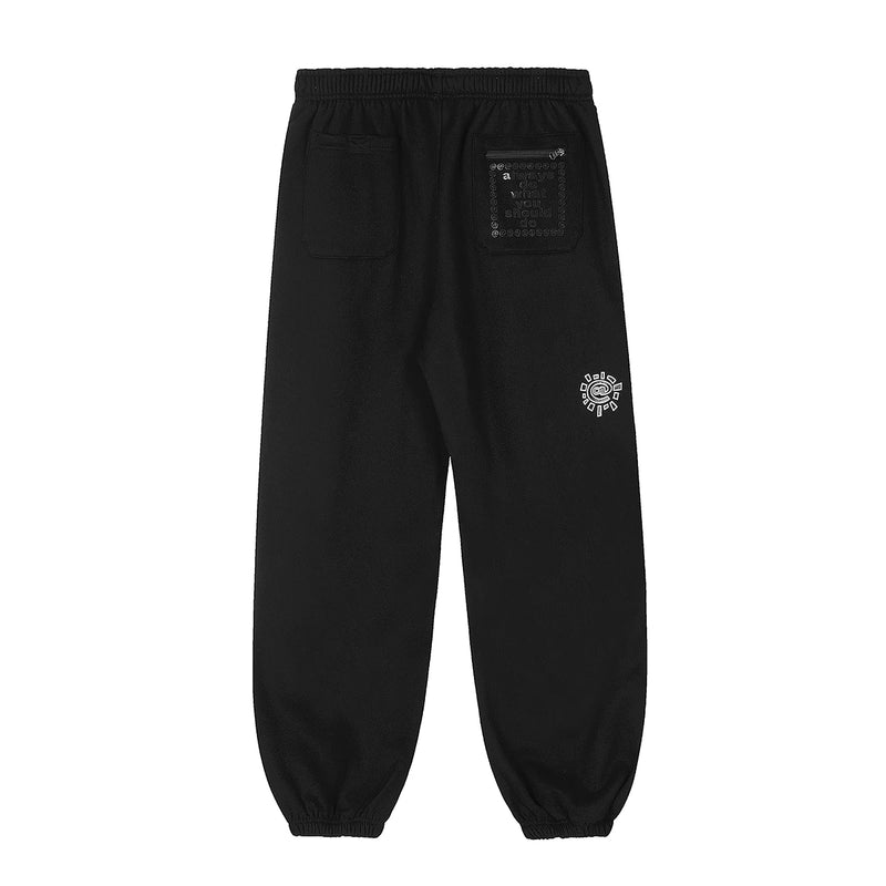 high street letter print fleece joggers sweatpants for men and women solid baggy casual trousers oversized loose sport pants unique joggers style 4524