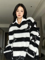 y2k fire graphic sweater, edgy streetwear for bold fashion-forward winter outfits, mens fashion layer for modern streetwear c
