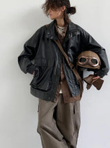 retro baseball bomber, daily drip outerwear, casual outfit