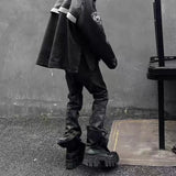 high street hand brushed glue sparkling baggy flare jeans for men y2k pantalones hombre leather pants oversized denim trousers 1 unique jeans style 5493
