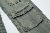 hip hop cargo denim pants streetwear plain denim pants mens harajuku cotton casual joggers jeans loose straight pants trousers unique joggers style 3866