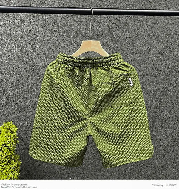 solid color drawstring loose dry gym sports shorts summer running shorts for men casual jogging sport short pants wave pattern techwear shorts