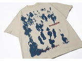 Sadcore Tribal flame – Aolamegs Men Gothic Punk Style Letter Printed Oversized T Sh