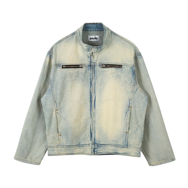 casual everyday hop oversized fashion quality material streetwear essential high graphic wear premium y2k-streetwear-washed-biker-jeans-jackets-for-men-and-women-zipper-pocket-ropa-hombre-windbreaker-denim-coat-oversized hip - fit 6f48f9 design image style urban print unisex style streetwear design ID aa436
