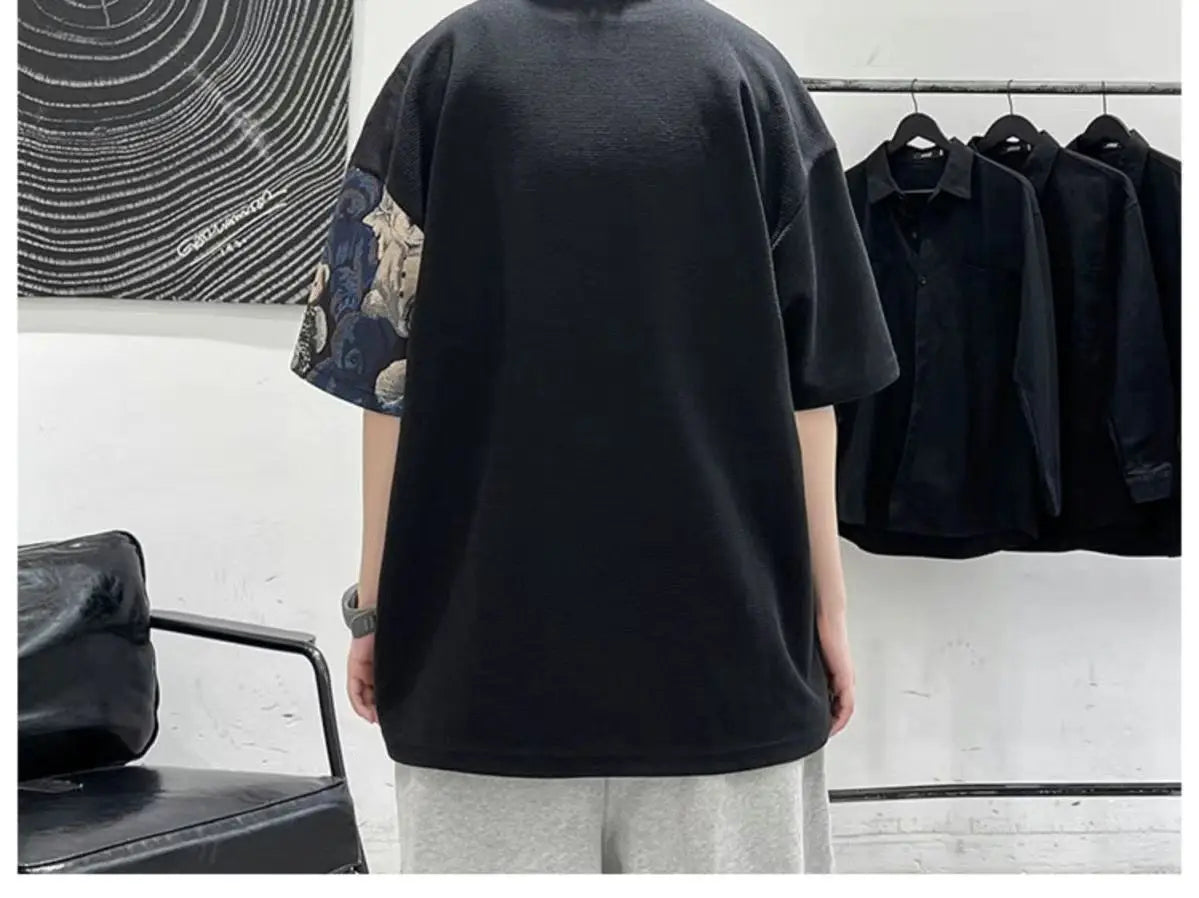 Skatercore Oversized shirt – Summer Short Sleeved Mens T Shirt Trend Loose And Versatile